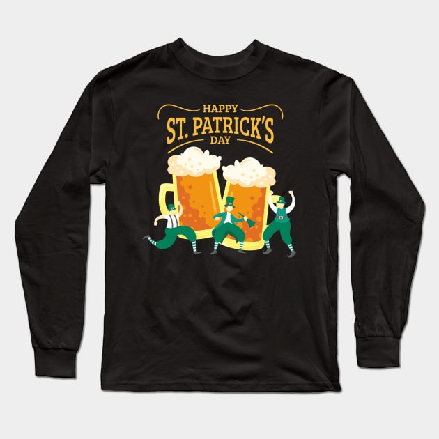 happy st patricks day Long Sleeve T-Shirt by Samira.Store